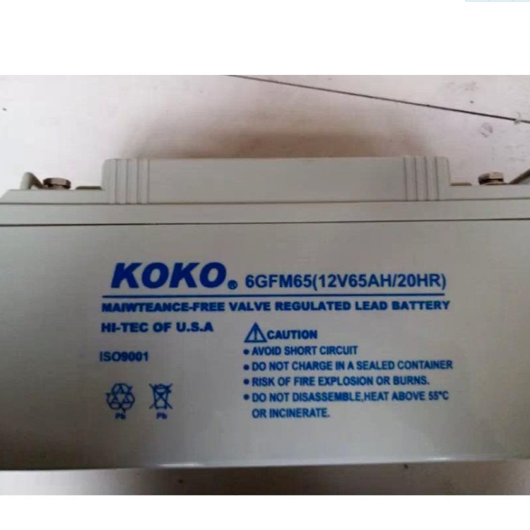 KOKO可可蓄电池6GFM120铅酸免维护机房UPS应急电源12V120AH现货直销图片