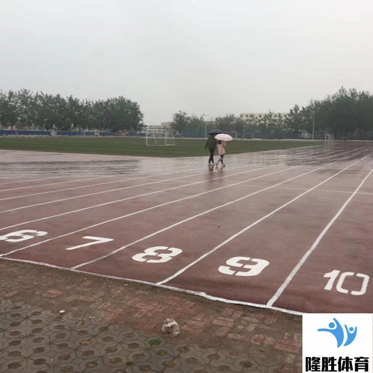 隆胜体育供应 混合型塑胶跑道 400米学校操场 运动场塑胶跑道
