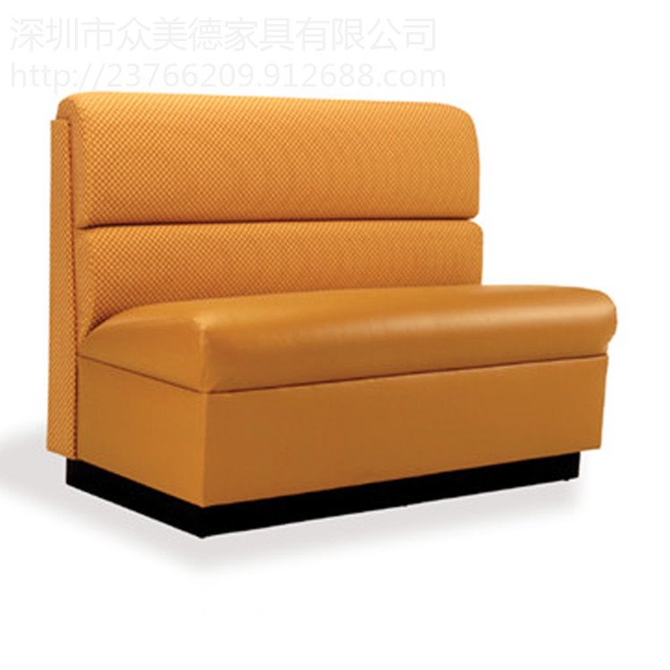 茶餐厅新款的沙发 SF-022咖啡厅双面卡座沙发 餐厅超纤皮沙发卡座厂家众美德定制实惠图片