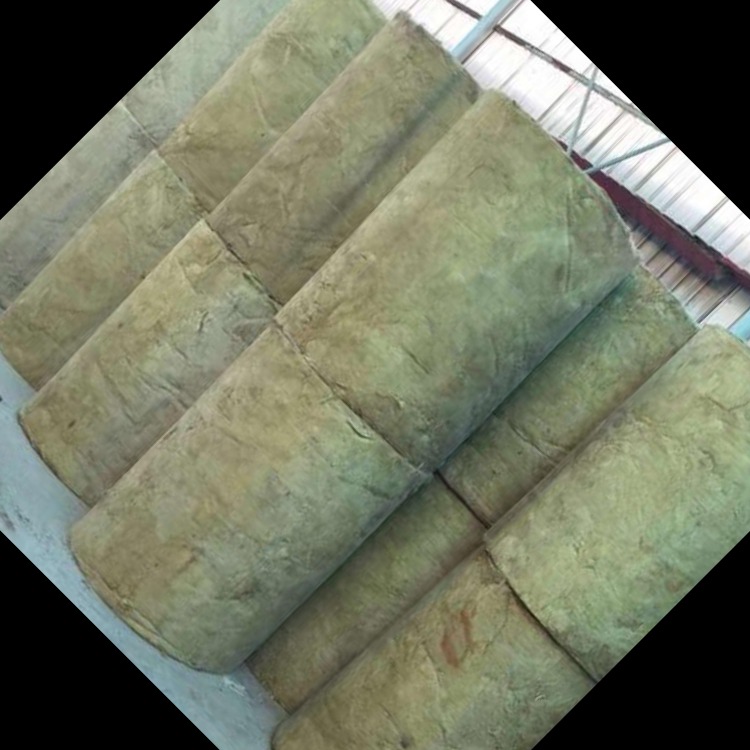 华磊 保温管生产企业 A级岩棉管 铁皮保温管道岩棉管定做各种规格