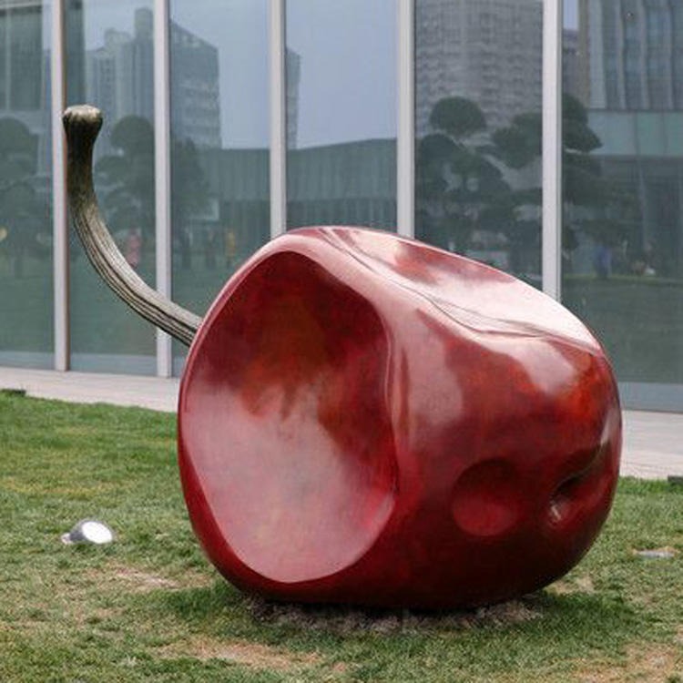 不锈钢雕塑 水果雕塑 彩绘雕塑 抽象苹果雕塑 怪工匠