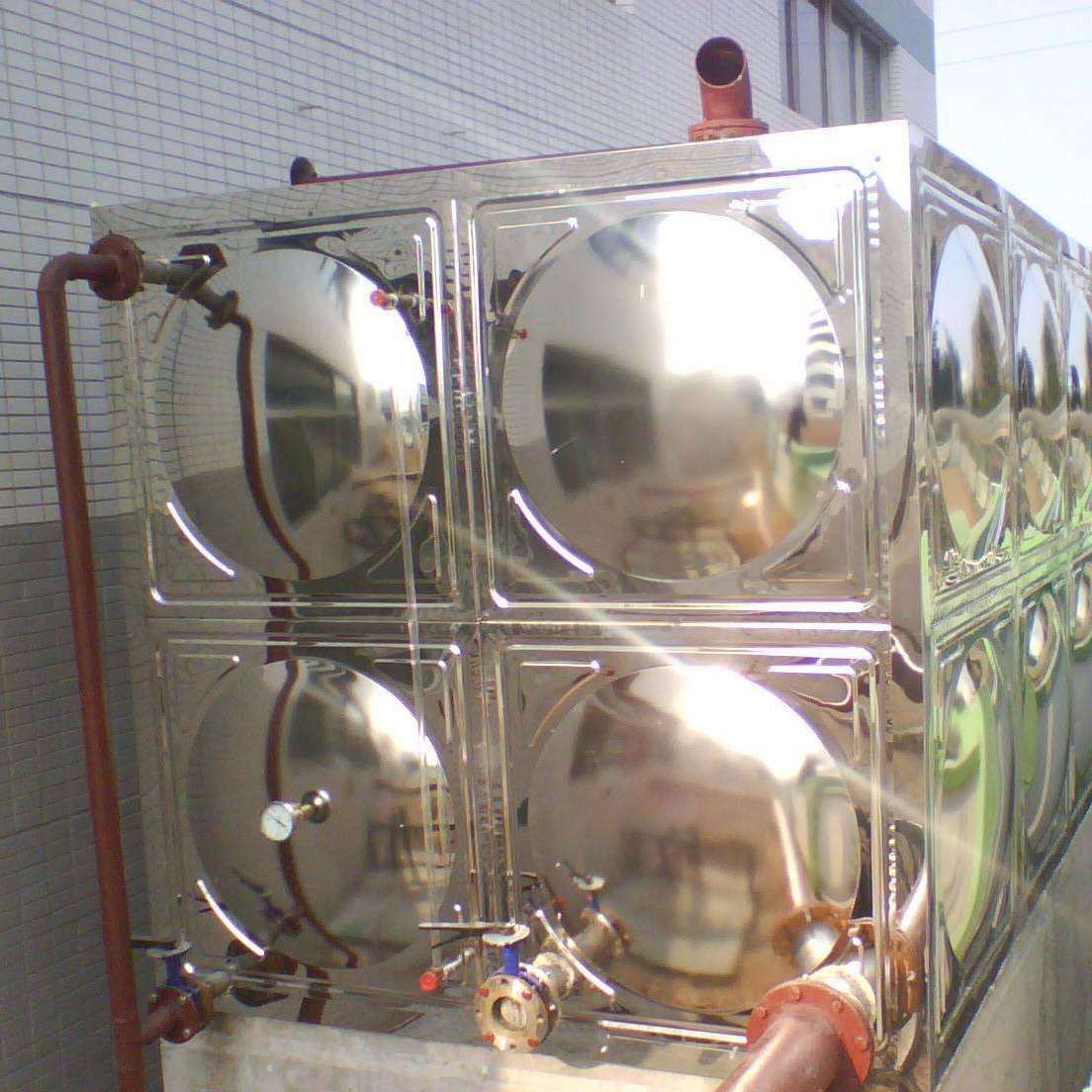 整体玻璃钢水箱 不锈钢组合水箱安全美观 霈凯