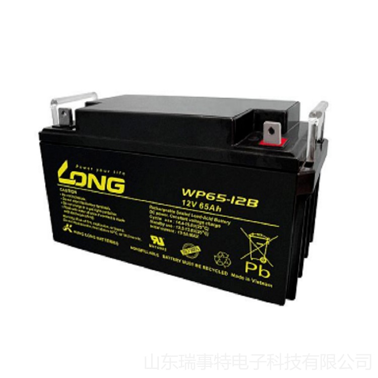 广隆LONG蓄电池WP65-12B阀控式铅端子12V65AH免维护UPS电源