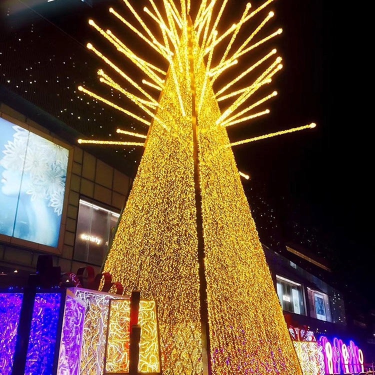 洛阳 发光圣诞树 3-5米圣诞树定制 众暖科技圣诞树美陈厂家