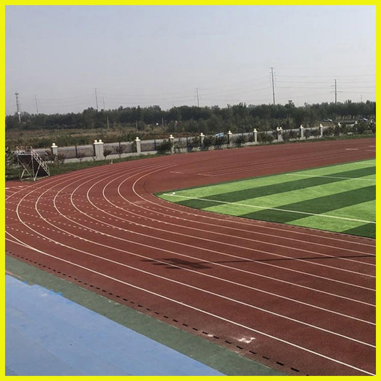 塑胶跑道材料 隆胜体育 400m复合型塑胶跑道 学校防滑跑道