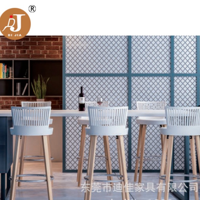 迪佳家具 2020新款时尚酒吧餐厅高脚吧台椅塑料高吧椅休闲塑料餐椅图片