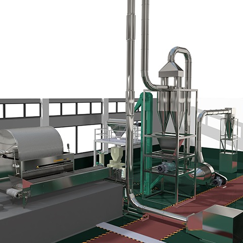 固德威厂家直销铝合金脉冲式气流干燥机 气流湿淀粉烘干机干燥设备GD-HG-2210