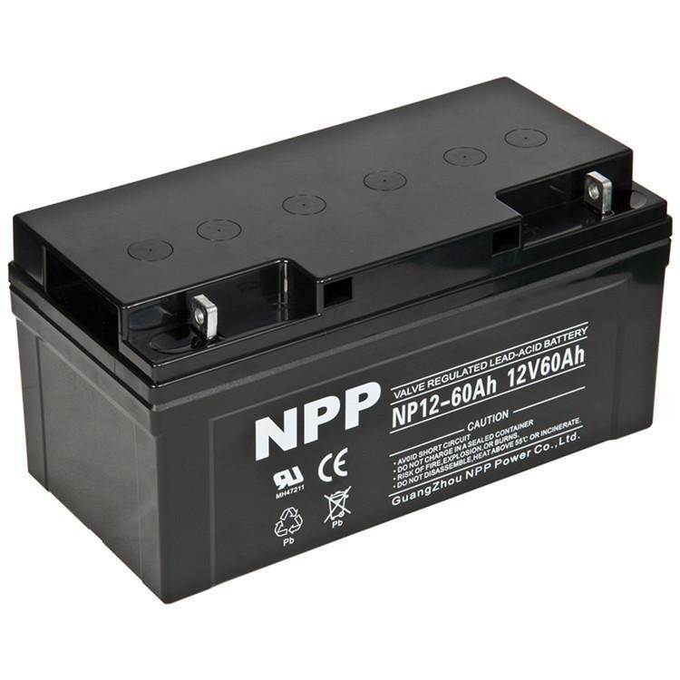 NPP耐普蓄电池NP12-60 12V60AH铅酸免维护蓄电池 机房UPS应急电源专用 质保三年