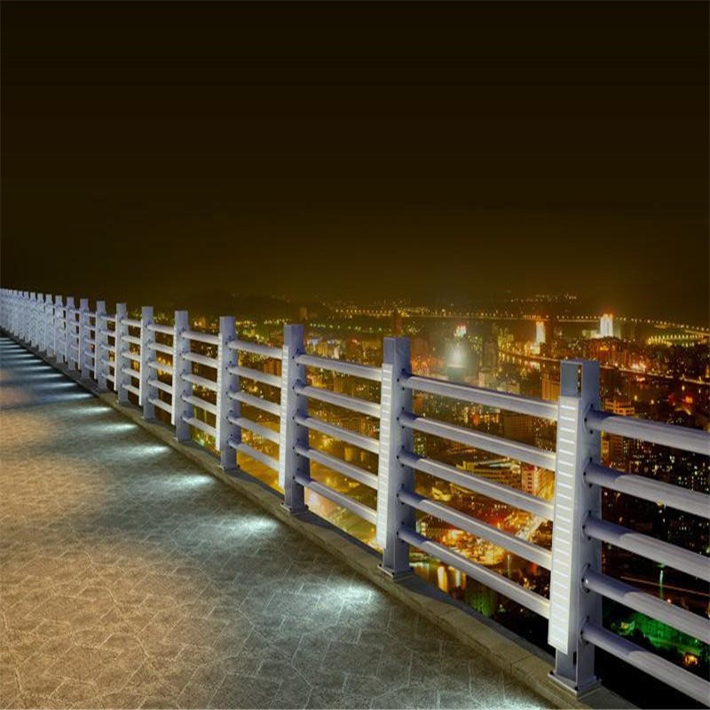 304桥梁护栏 道路防撞栏杆 聚晟 不锈钢碳素钢复合管护栏 现货供应