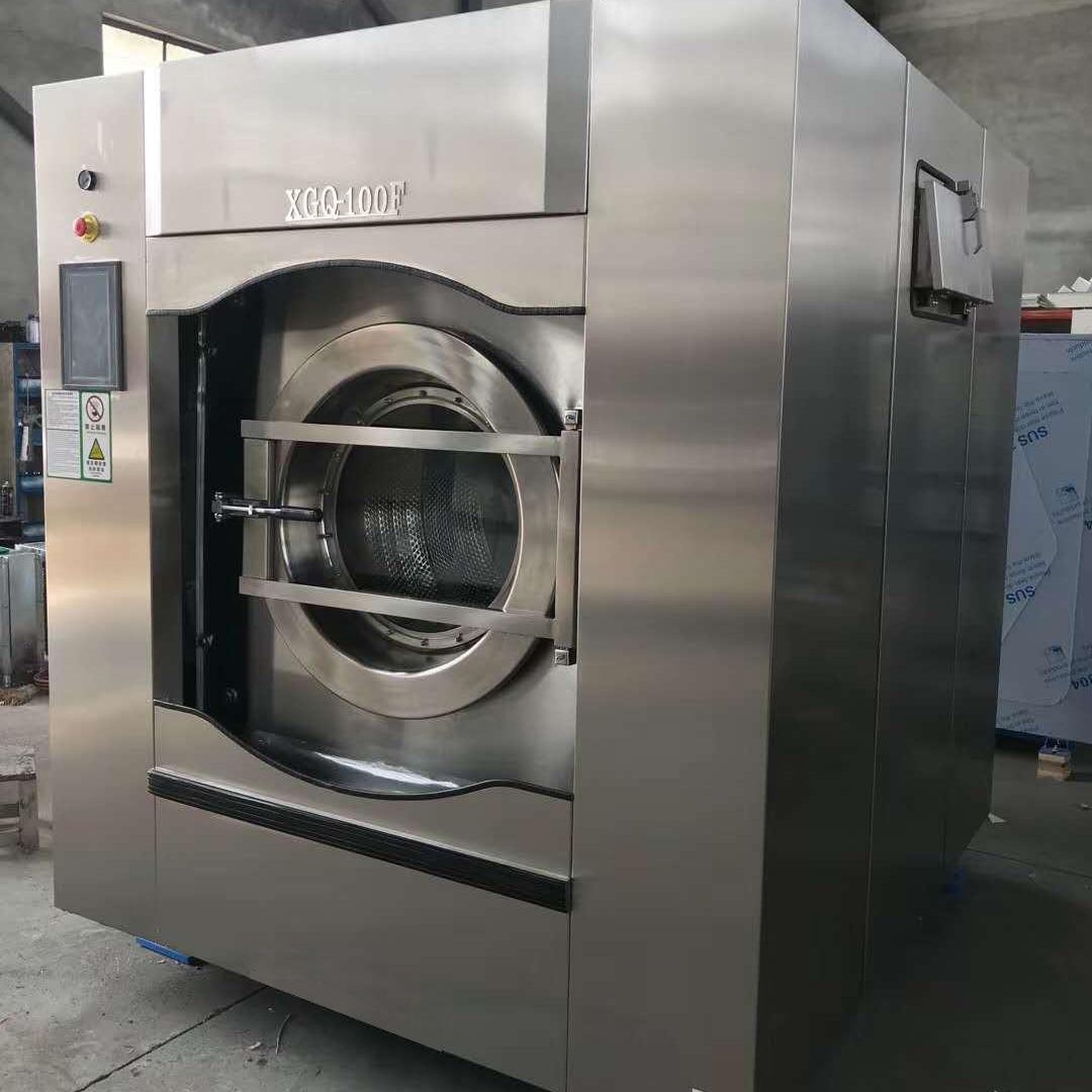 100kg洗涤厂设备 北海洗涤设备 工业水洗设备 全自动变频悬浮式结构洗衣机图片