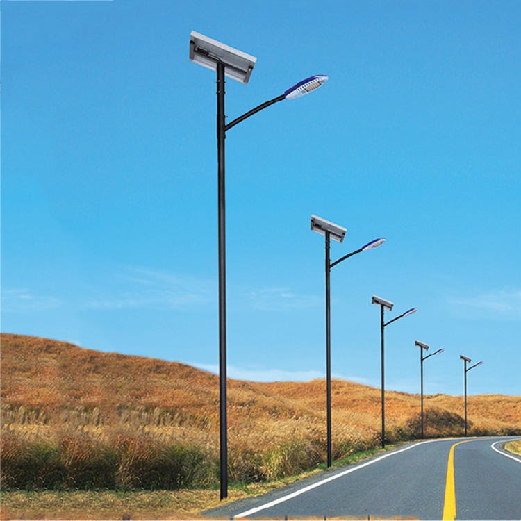 清远6米50W路灯 80w磷酸铁锂电池太阳能灯价格 勤跃路灯图片