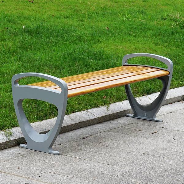 篮鲸户外休闲长凳 焦作小区公园椅 公园园林椅