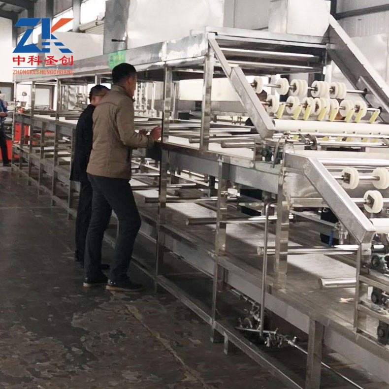日加工2000斤双层腐竹生产线厂家 大型腐竹加工设备价格不锈钢宽竹豆油皮设备
