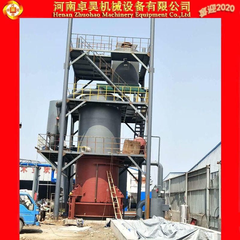 郑州两段煤气发生炉 卓昊二段式煤气发生炉 2.4米煤气发生炉厂家 焙烧窑用