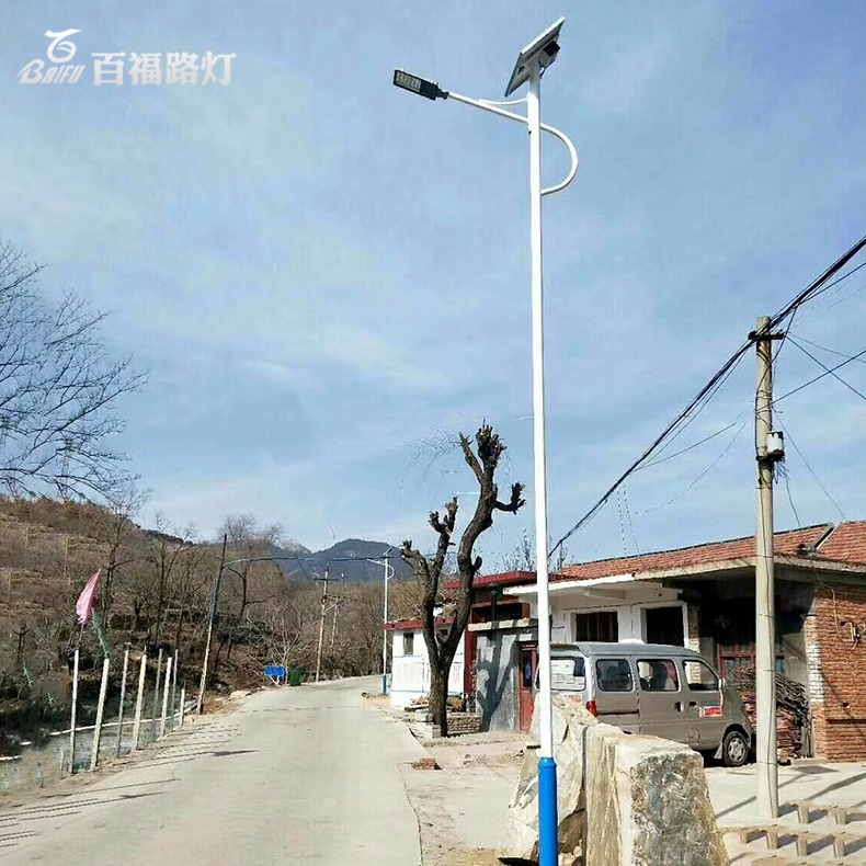 百福道路照明品牌 6米农村太阳能路灯 陕西LED路灯厂家