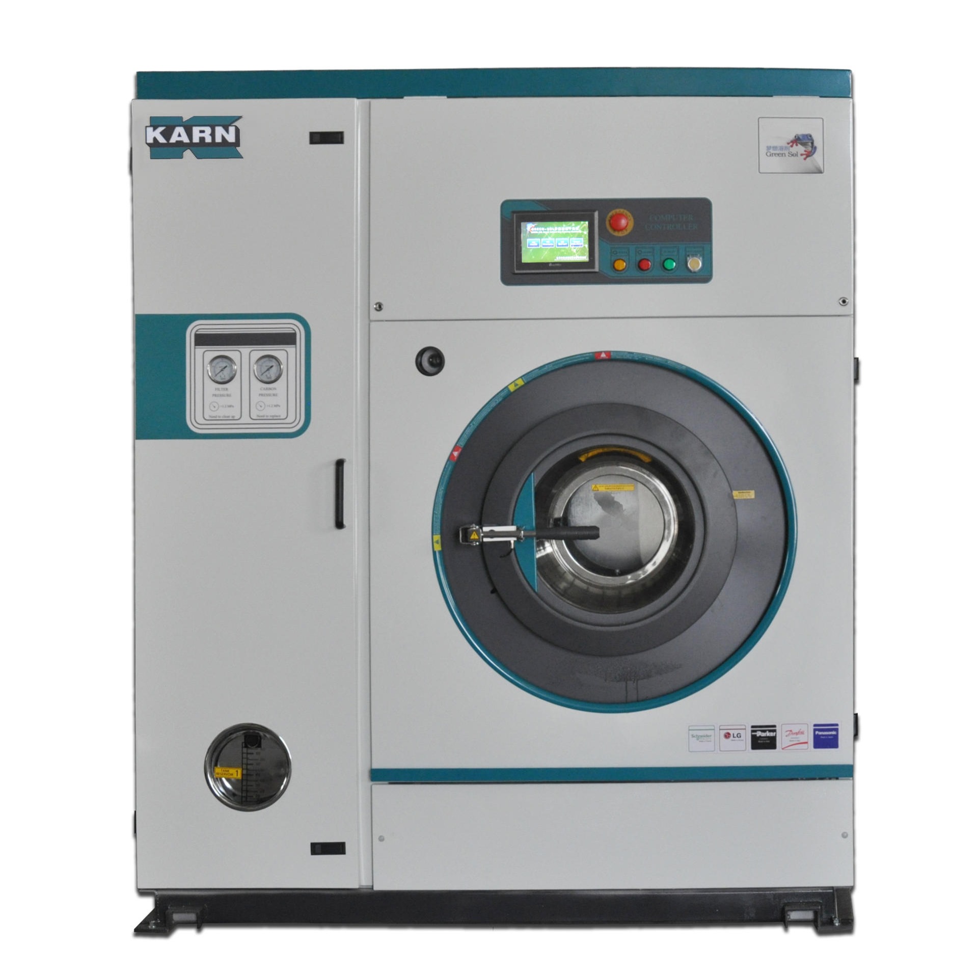 全封闭梦想溶剂干洗机B型 8公斤硅基溶剂干洗设备和第六代环保双溶剂干洗机器图片