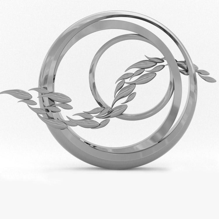 怪工匠 圆环不锈钢雕塑 金属镜面雕塑 圆环流水雕塑定制