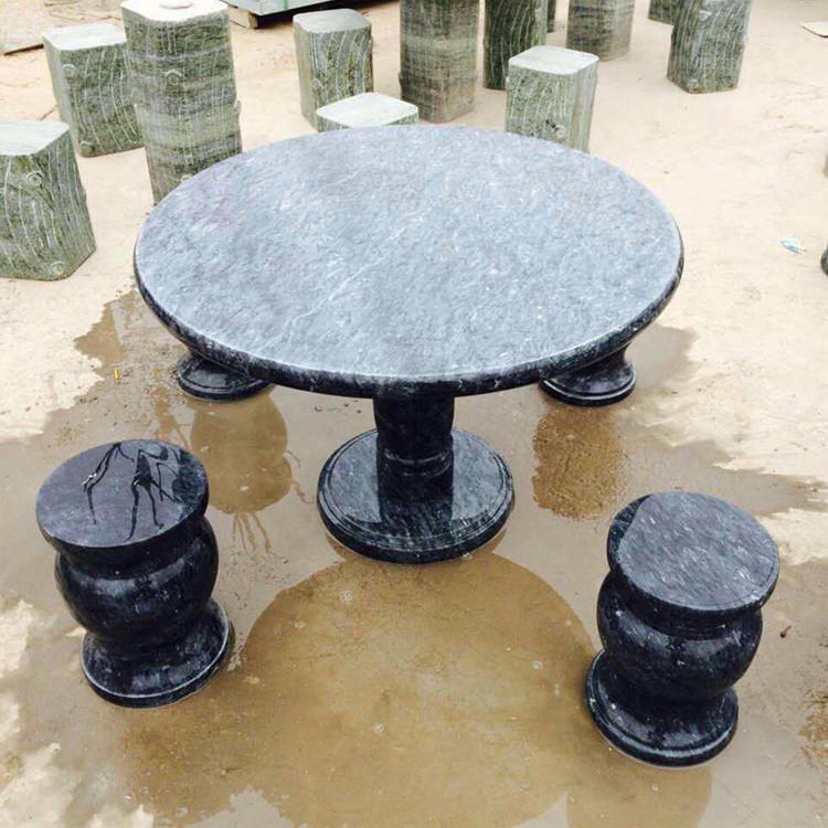 厂家直销石桌石凳子 花岗岩石雕圆桌 园林仿古石桌石凳 公园石椅子批发 家用石桌图片