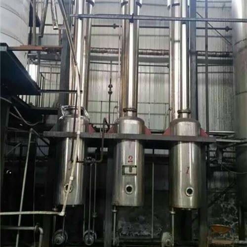 回收钛材循环蒸发器    回收强制循环蒸发器    25吨四效降膜蒸发器   二手浓缩蒸发器
