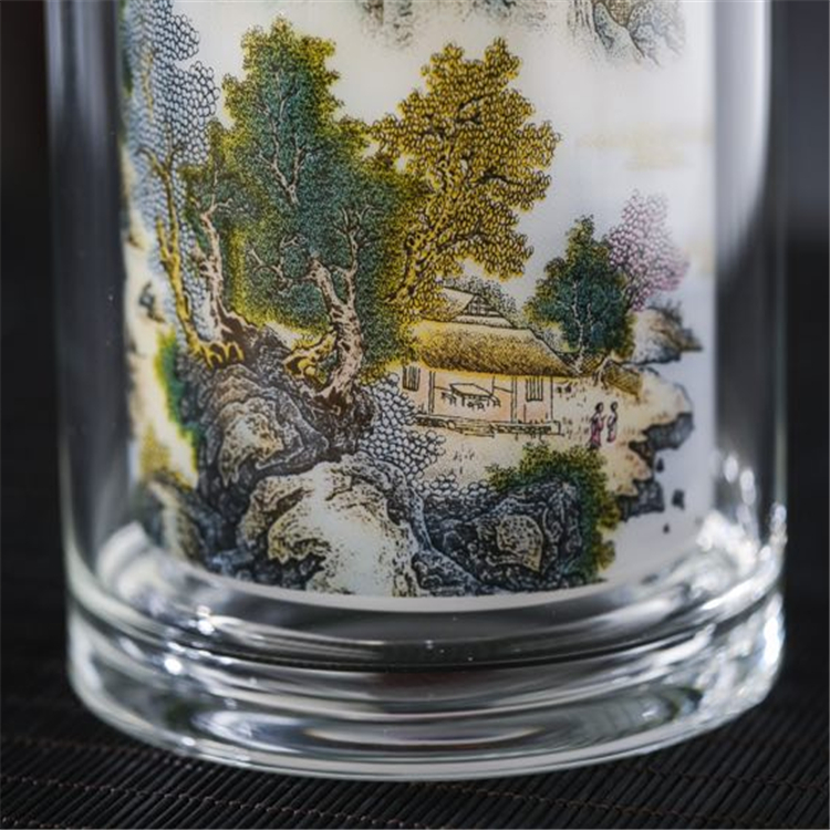 玉瓷双层玻璃杯 景德镇陶瓷保温杯双层 亮丽陶瓷