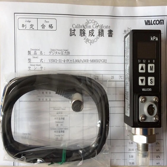 全新原装VALCOM压力变送器 沃康数字压力计VSW2-31-4-P(5.00Kpa)WR-M005KPGR2