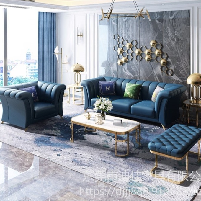 深圳市  家用高端轻奢沙发 公寓沙发  客厅全真皮沙发 定制沙发