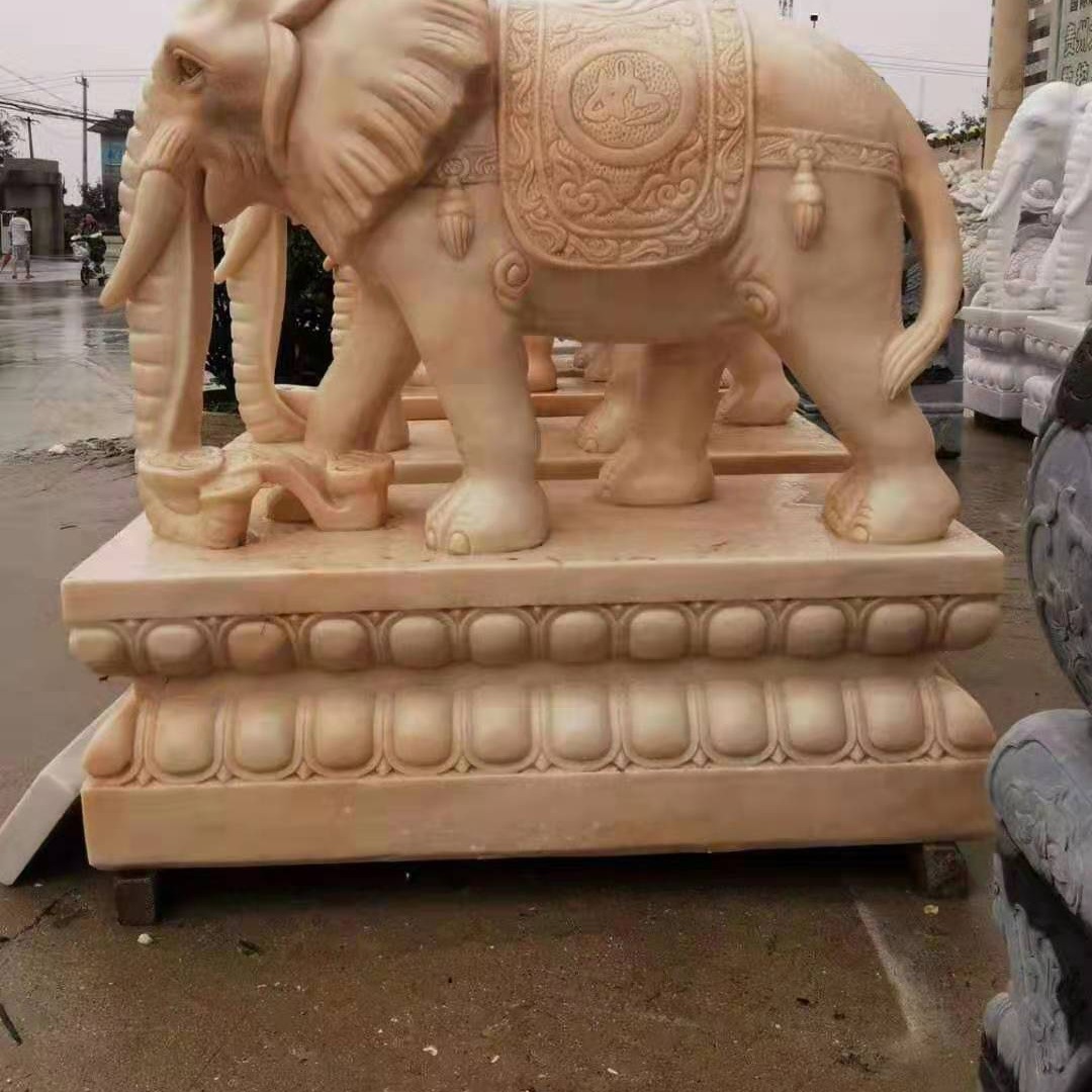 供应石雕大象汉白玉 厂区门口石雕大象 富祥 吉祥如意石象石雕大象 青石石雕大象