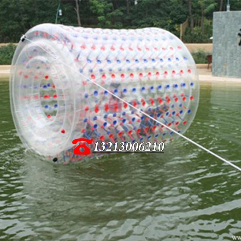 pvc 充气水上滚筒 水上玩具球 草地球双人水上玩具公园游乐图片
