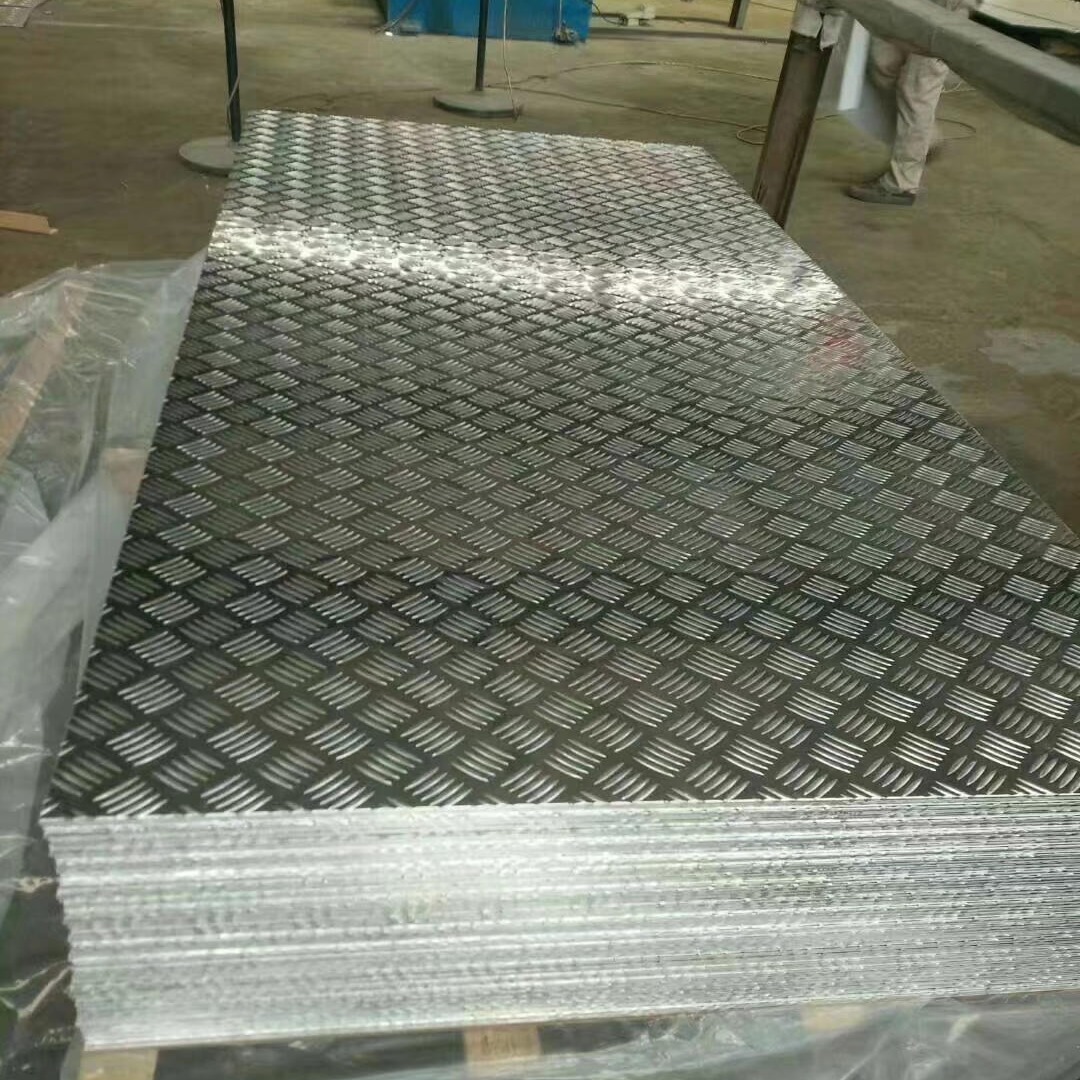 上海鲁剑防滑铝板 花纹厚五条筋花纹汽车防滑铝板可零切尺寸  信誉保证