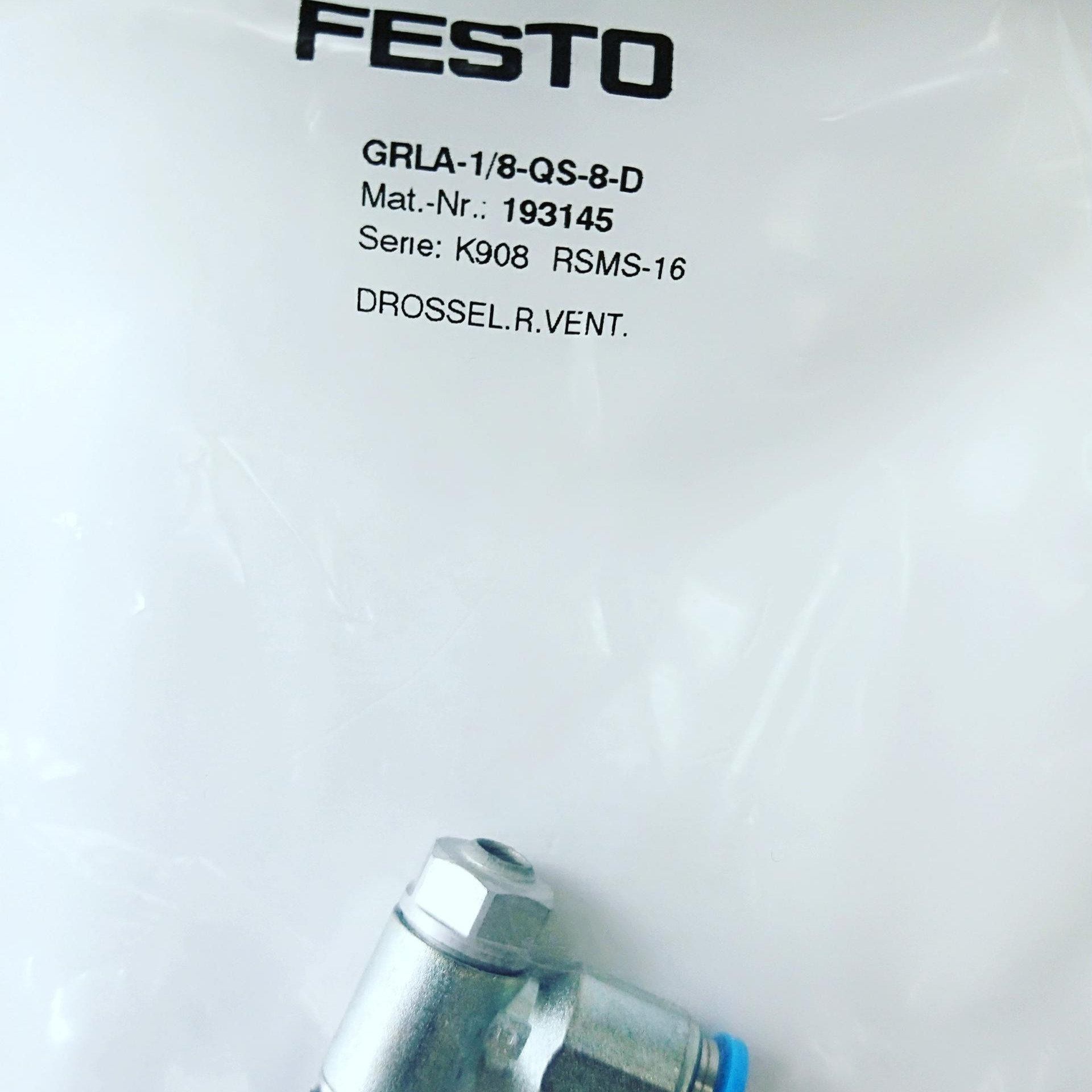 FESTO费斯托GRLA-18-QS-6-D单向节流阀