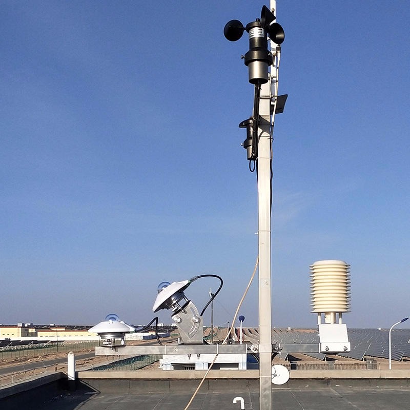 光伏电站环境监测器 厂家自营多参数光伏气象观测系统 绿光智能化九要素气象站图片