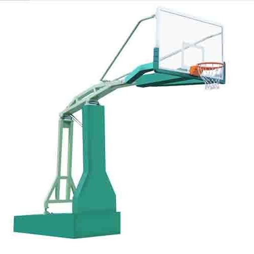 手动液压篮球架 拆装式篮球架 可定制地埋圆管篮球架 悬臂篮球架 热销可升降篮球架图片