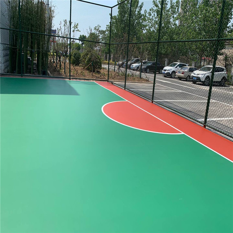 奥美佳 塑胶篮球场铺装 环保硅PU篮球场定制 标准室外篮球场造价