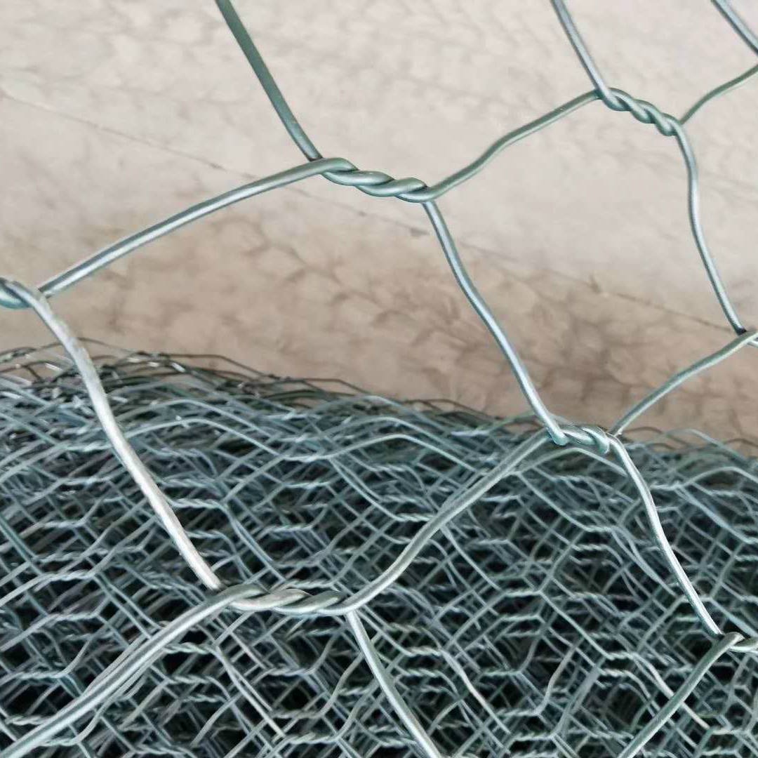 高强度碳钢机编六角钢丝网 河道格宾石笼网 锌铝合金石笼网 亚奇生产