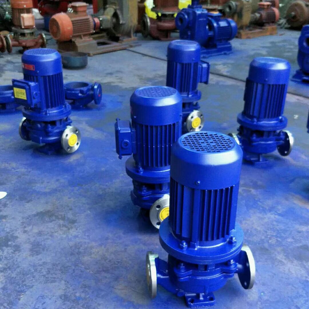 蓝升泵业IRG50-125立式热水管道泵 采暖管道循环泵 IRG热水型管道离心泵图片