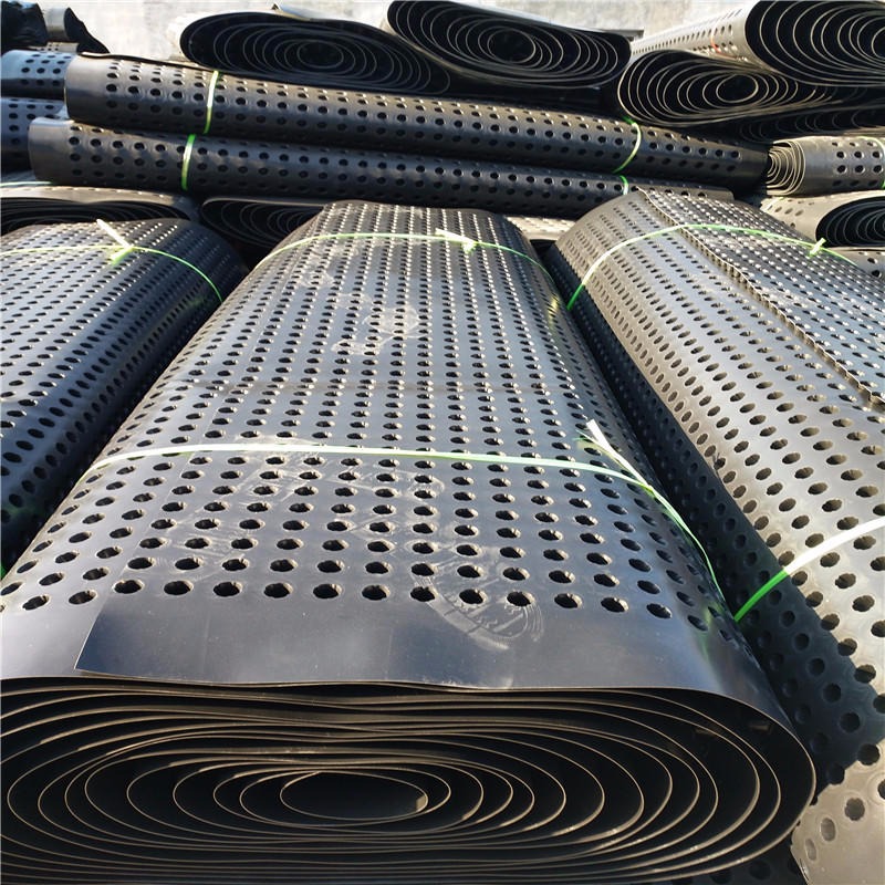 章丘排水板厂家 HDPE排水板价格 屋面种植滤水板 章丘塑料排水板 20蓄排水板图片