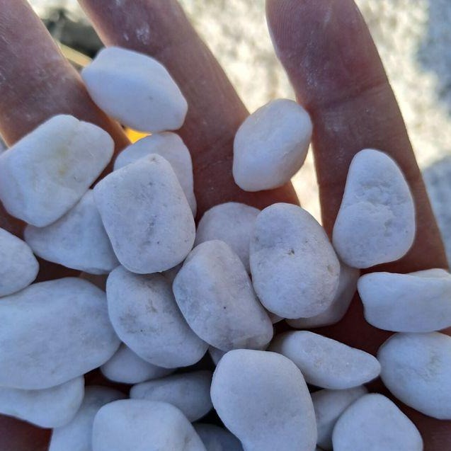白色鹅卵石  纯白纯黑鹅卵石 白色砾石鹅卵石 机制白色鹅卵石 本格厂家供应图片