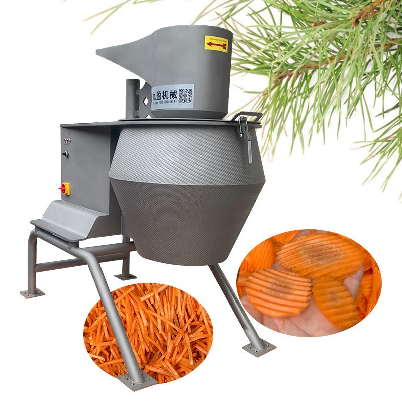 3-5吨/H大产量切胡萝卜丝机 切冬瓜丝和波浪土豆片机 可接生产线