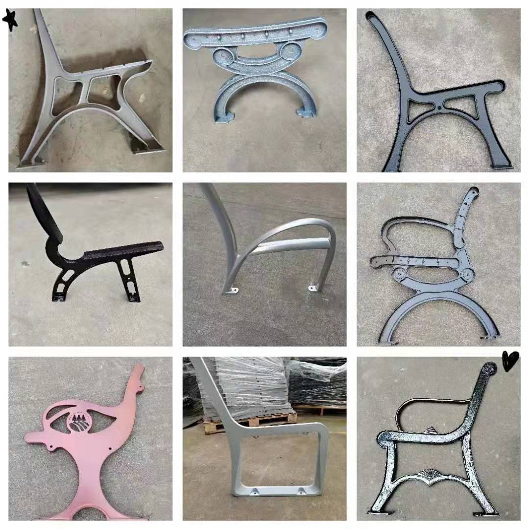 铸铁公园椅脚 球墨铸铁椅腿靠背扶手椅脚 公园椅子架铸铁配件 可开模定制各种椅子配件图片