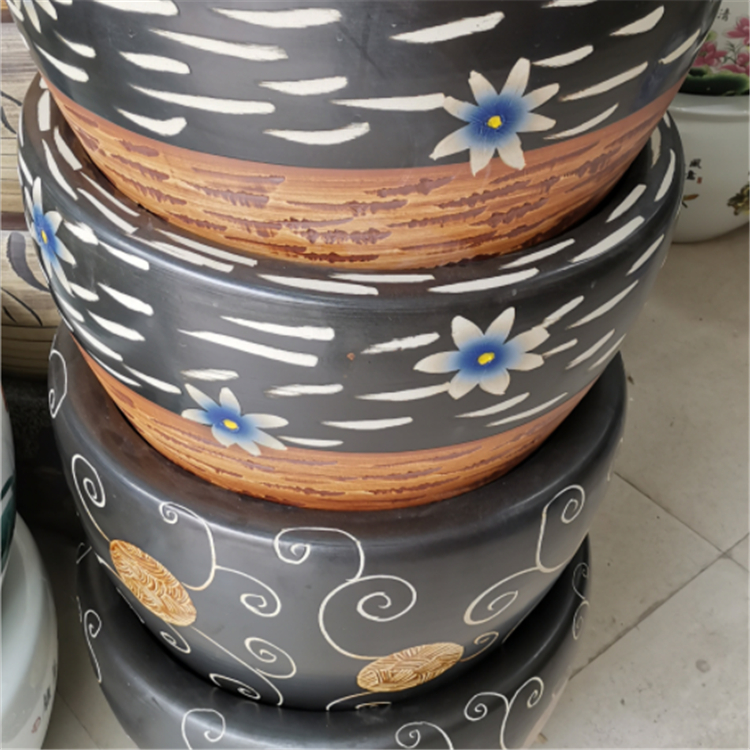 景德镇陶瓷鱼缸 家居装饰风水缸现货供应 亮丽陶瓷