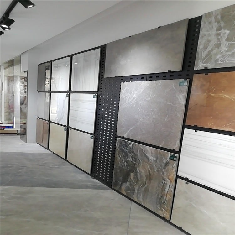 迅鹰瓷砖样品设计孔板  300/600铁板孔展架  泉州市陶瓷网孔板洞洞网