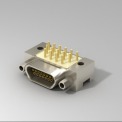MDM弯式焊印制板式连接器 W2型电连接器仑航价格优惠