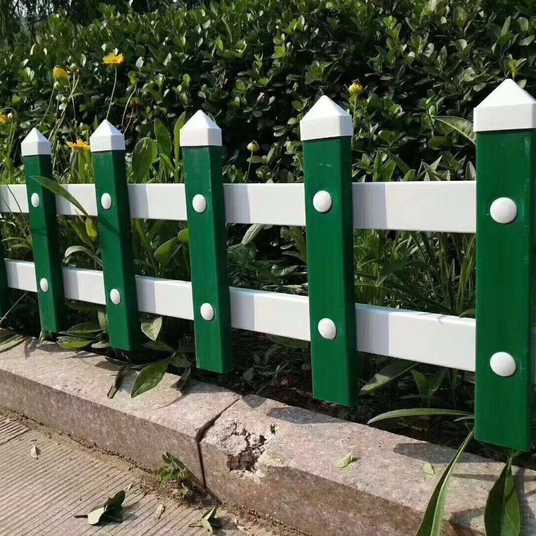 德兰PVC塑钢护栏厂家 小区别墅草坪花园白色隔离栅栏 市政公路PVC塑钢围栏