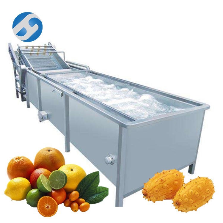 2019年厂家鼓泡清洗机橙子清洗机 全自动水果蔬菜加工清洗机图片
