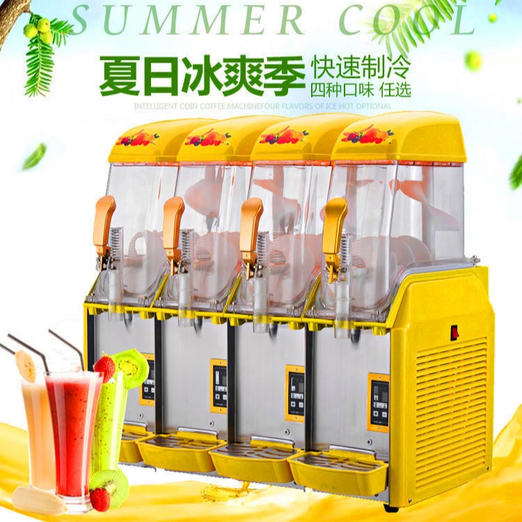 供应 冰之乐雪泥机 雪融机冷饮机 X480饮料机 奶昔机 商用四缸雪粒机图片