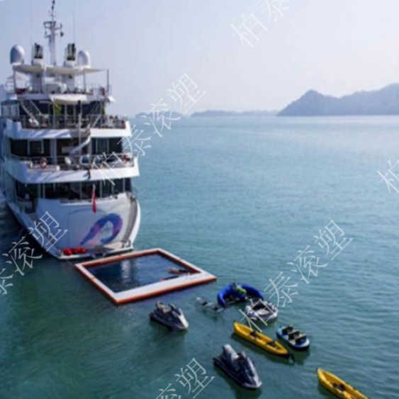 漂浮式水面作业平台浮体 大浮力水面浮台浮伐 柏泰塑料浮箱供应厂家