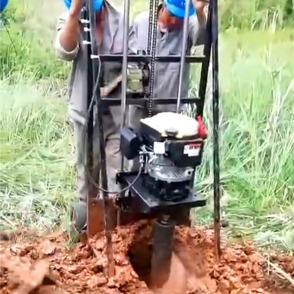 雷力柴油带架子掏桩芯工具 挖桩取泥巴机器 掏桩芯神器
