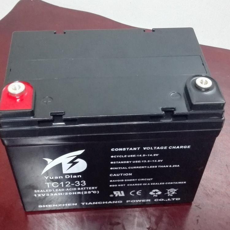 天畅蓄电池12V33AH  天畅蓄电池TC12-33  铅酸阀控式蓄电池 应急储能专用