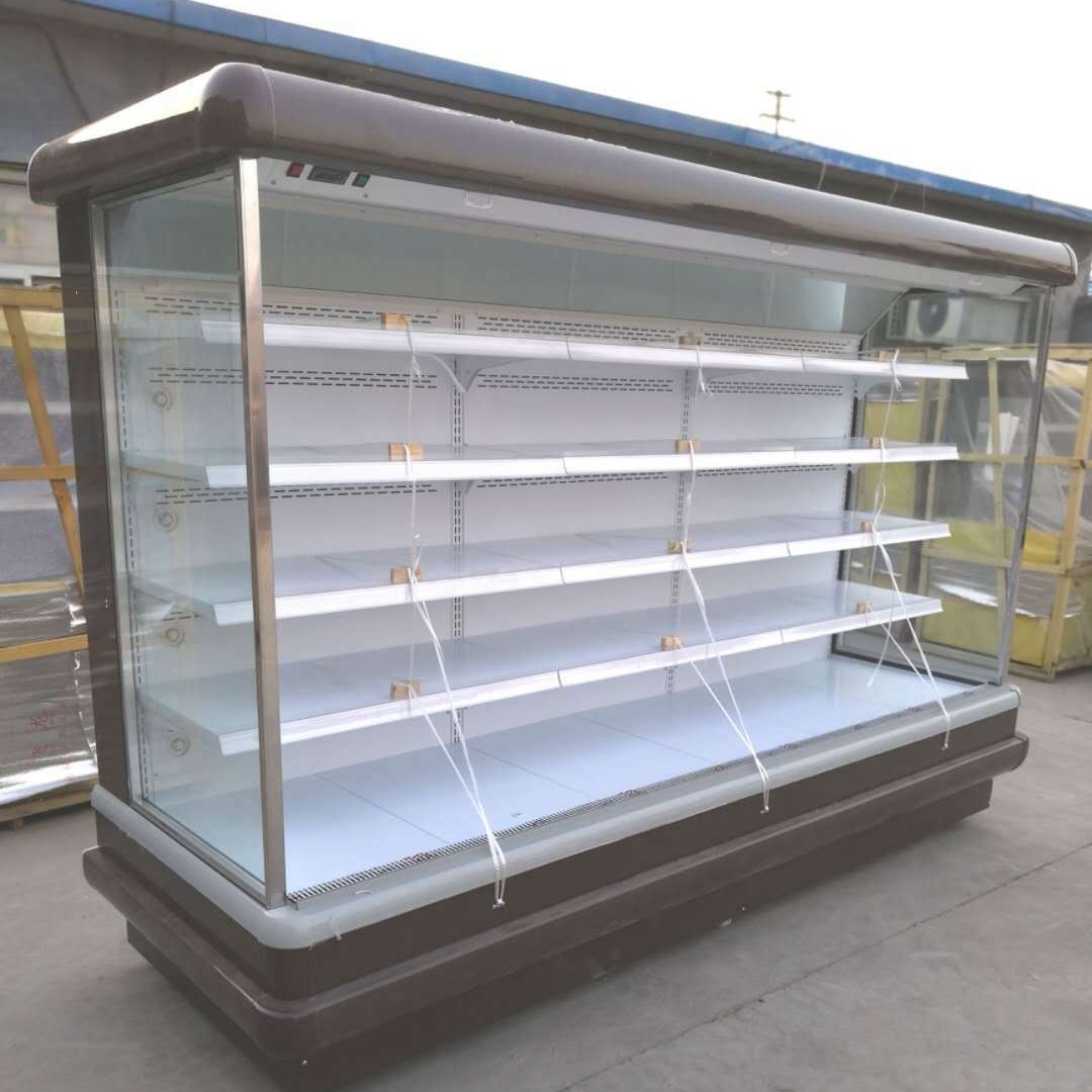 青岛水果保鲜风幕柜 冷藏展示冰柜  便利店饮料柜