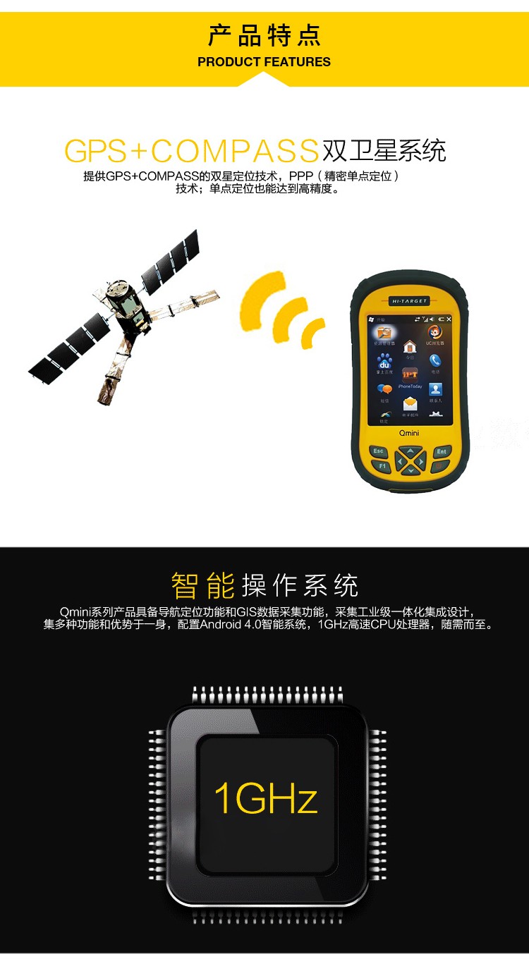 中海达QMINI A3/A5/A7 手持北斗GPS定位仪GIS采集器 手持北斗导航传感器定位面积示例图4